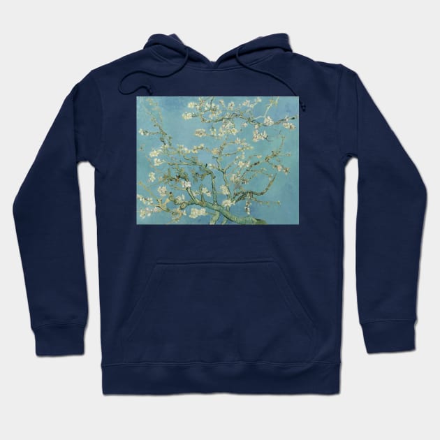 Almond Blossoms Van Gogh Hoodie by Space Cadet Tees